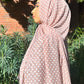 Chiffon Hijab: Dusty Pink Polka Dot