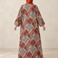 Nour Oversized Abaya - Saffron Mosaic