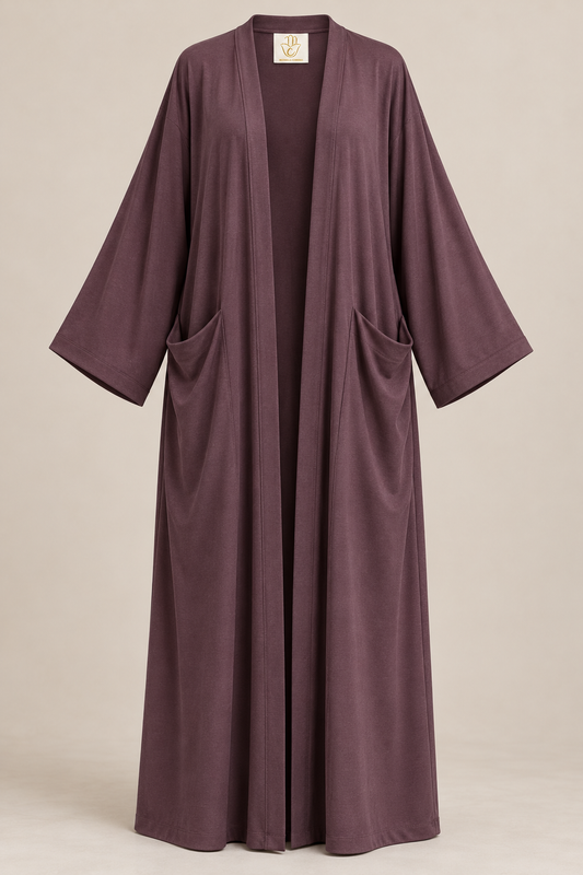 Pocket Anorak Abaya - Eggplant Athleisure