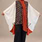 Layali Embellished High-Low Tunic — White & Orange