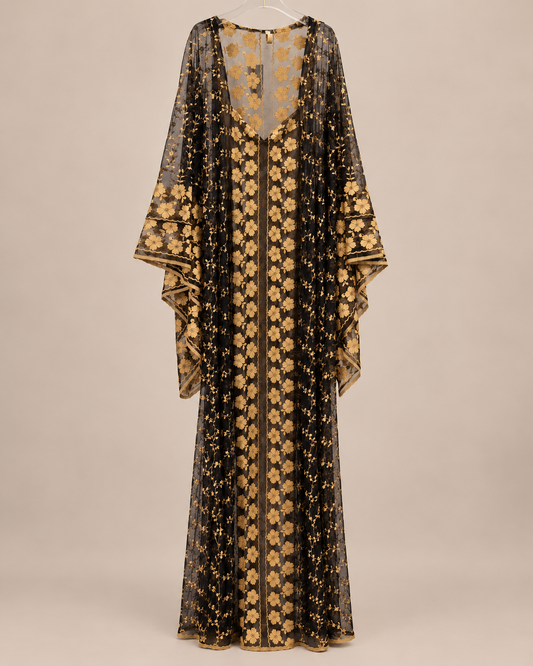 Golden Vine — Kuwaiti Stretch Lace Thobe