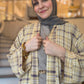 Nour Oversized Abaya - Westminster Plaid