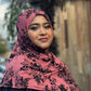 Printed Jersey Hijab: Deep Rose