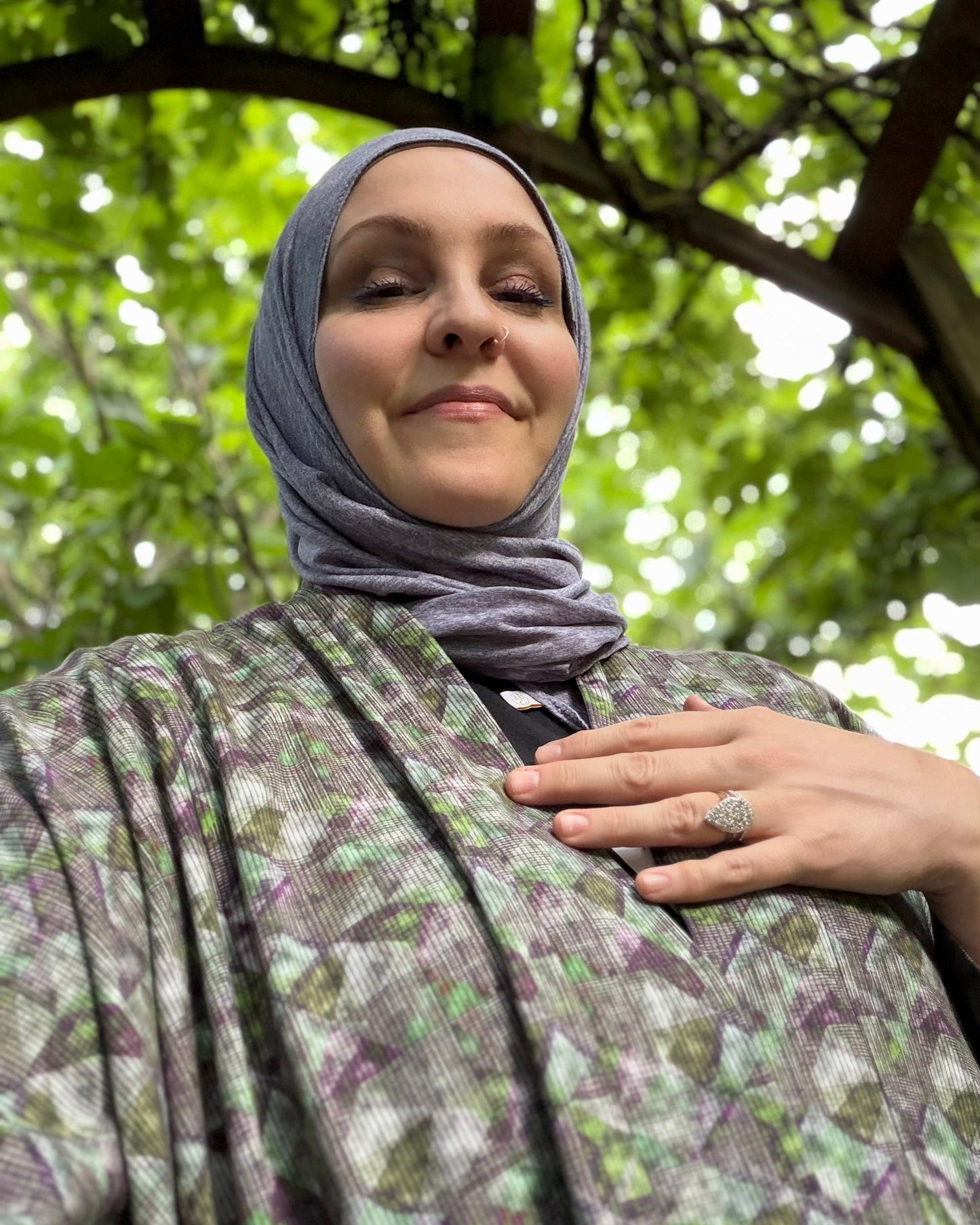 Pocket Anorak Abaya - Moss & Glass