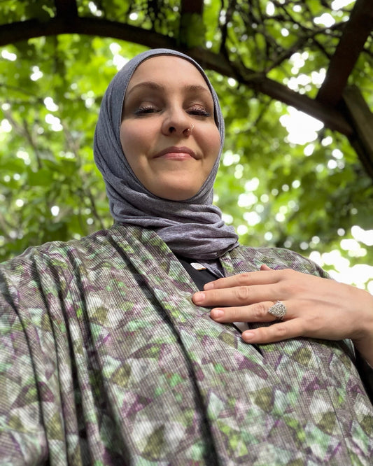 Pocket Anorak Abaya - Moss & Glass