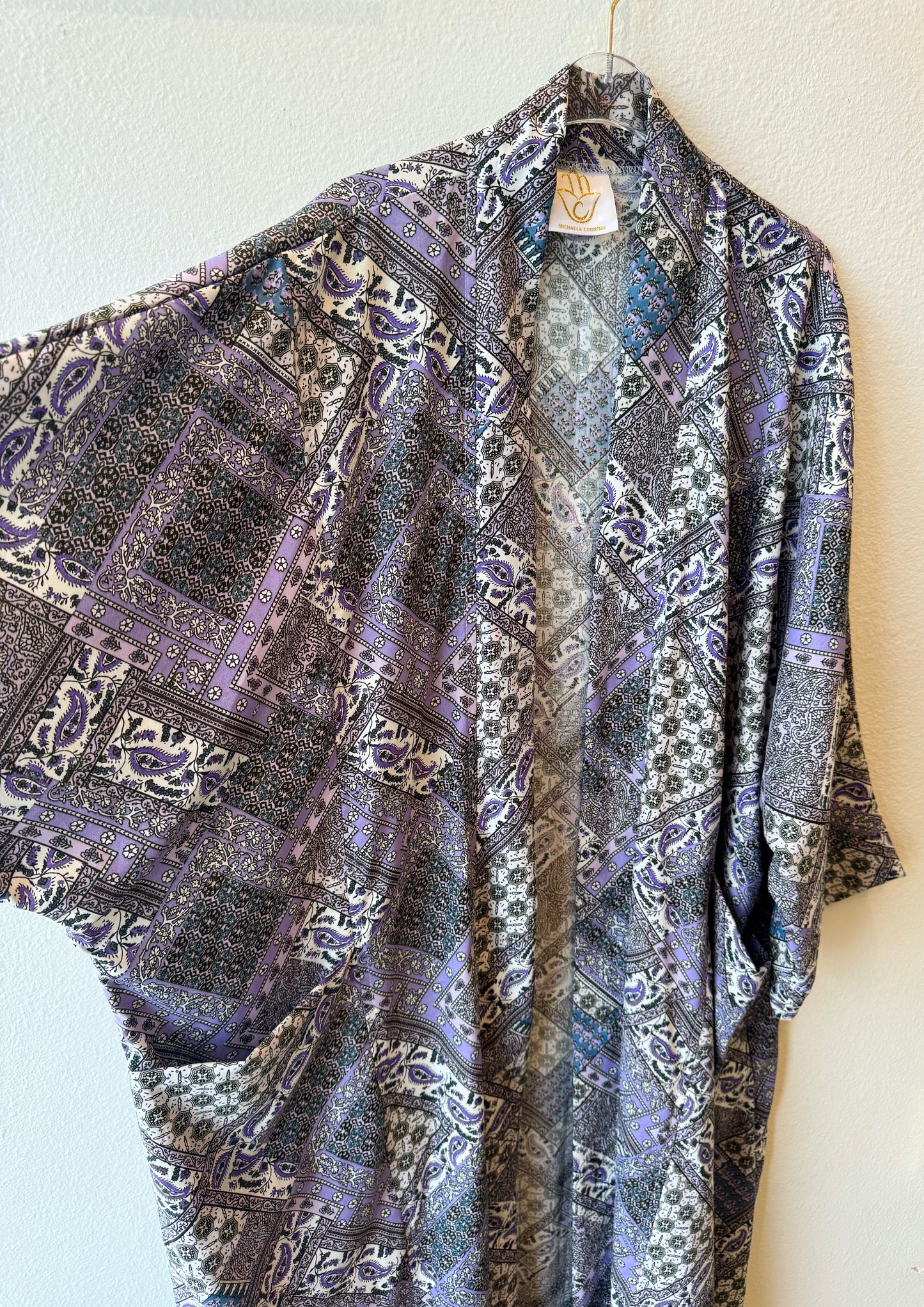 Pocket Anorak Abaya - Lavender Paisley Mosaic