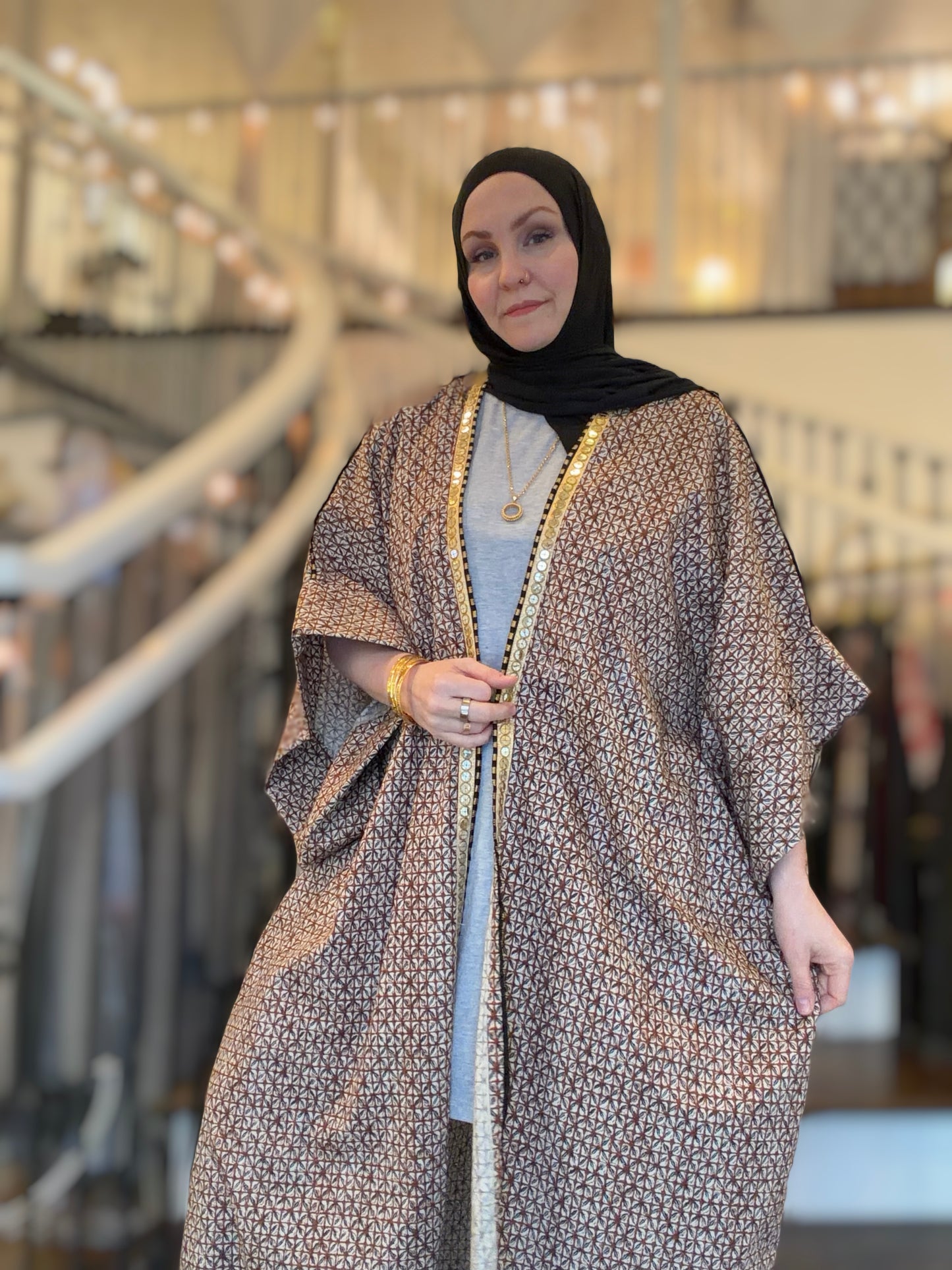 Cultural Fusion Bisht - Spice Star Mosaic