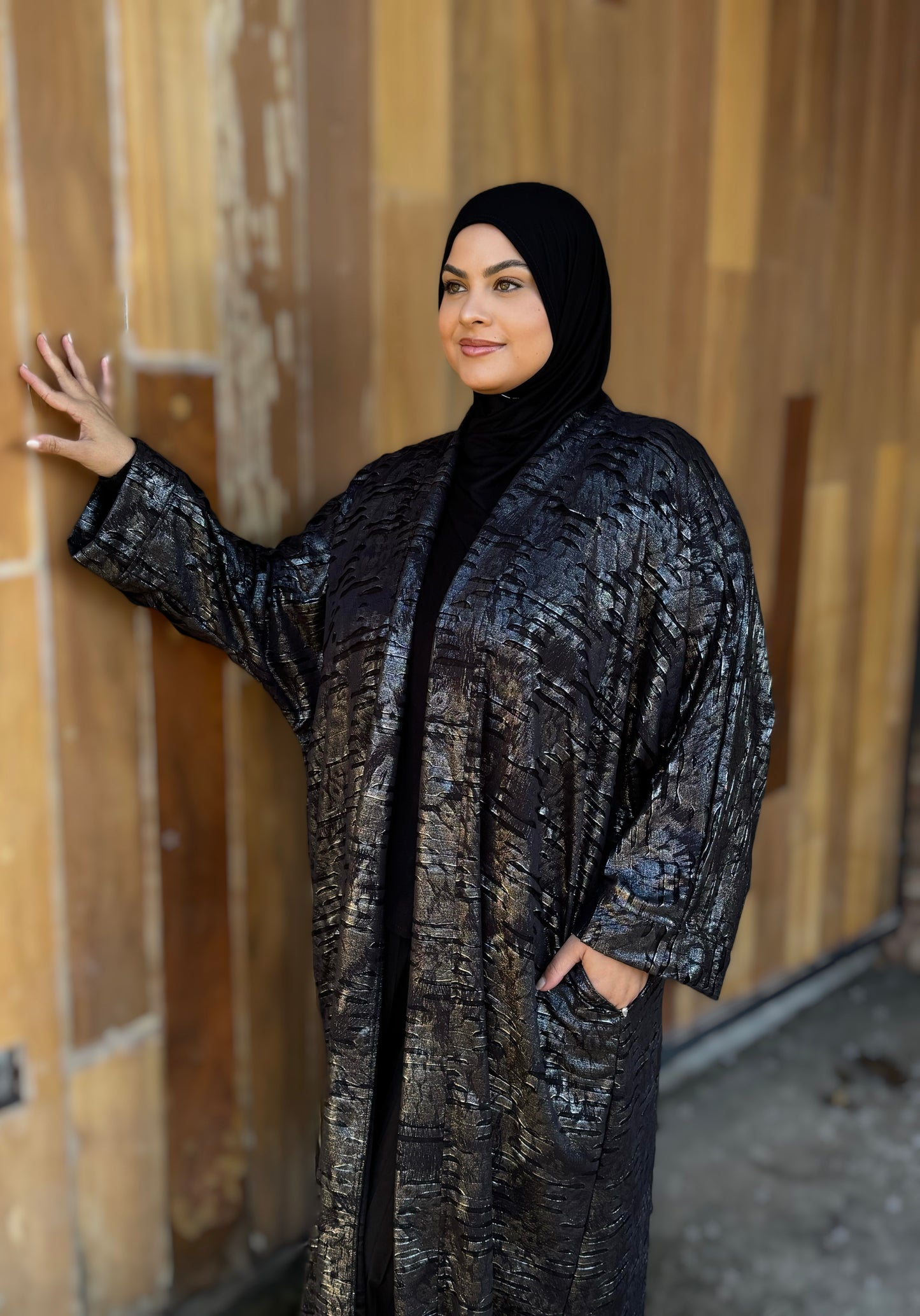 Nour Oversized Abaya - Eid Limited Edition Metallic