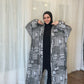 Nour Oversized Abaya - Alabaster Burnout
