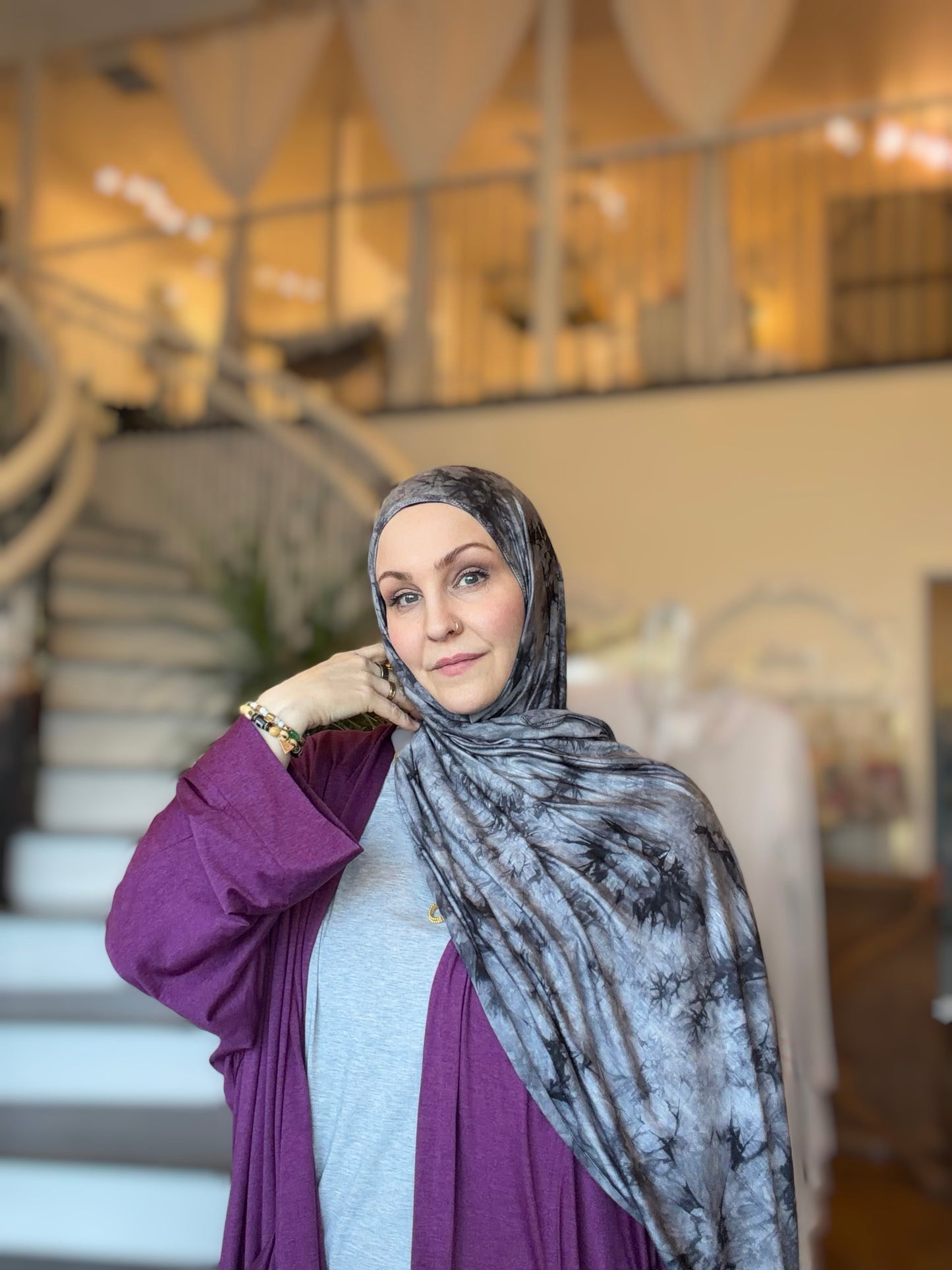 Tie Dye Jersey Hijab: Lenora