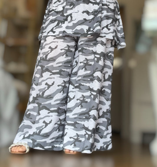 Jersey Palazzo Pant: Desert Mirage