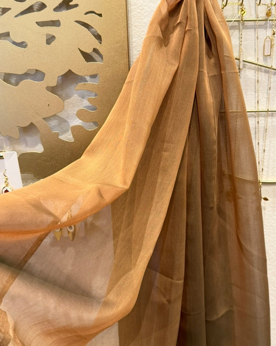 Iridescent Chiffon Hijab: Butterscotch
