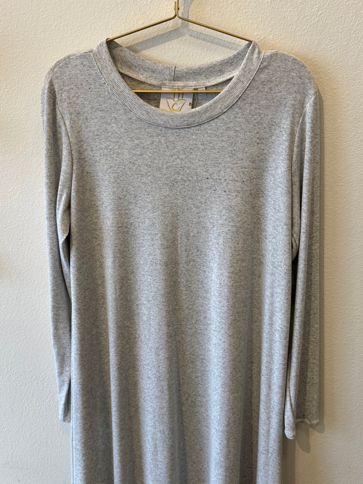 MC Everyday Tunic - Micro Ribbed Snowflake Grey