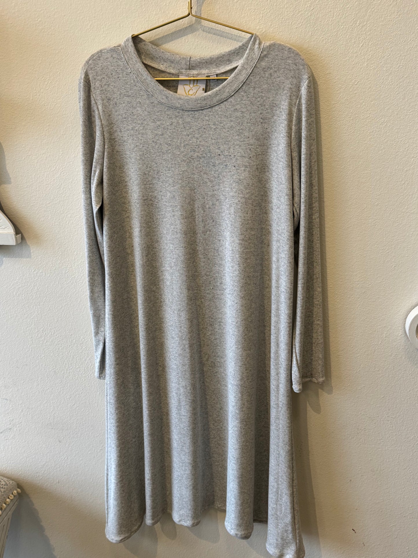 MC Everyday Tunic - Micro Ribbed Snowflake Grey