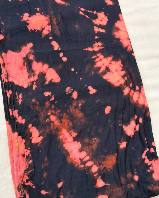 Tie Dye Jersey Hijab: Navy & Pink