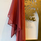 Iridescent Chiffon Hijab: Blood Orange