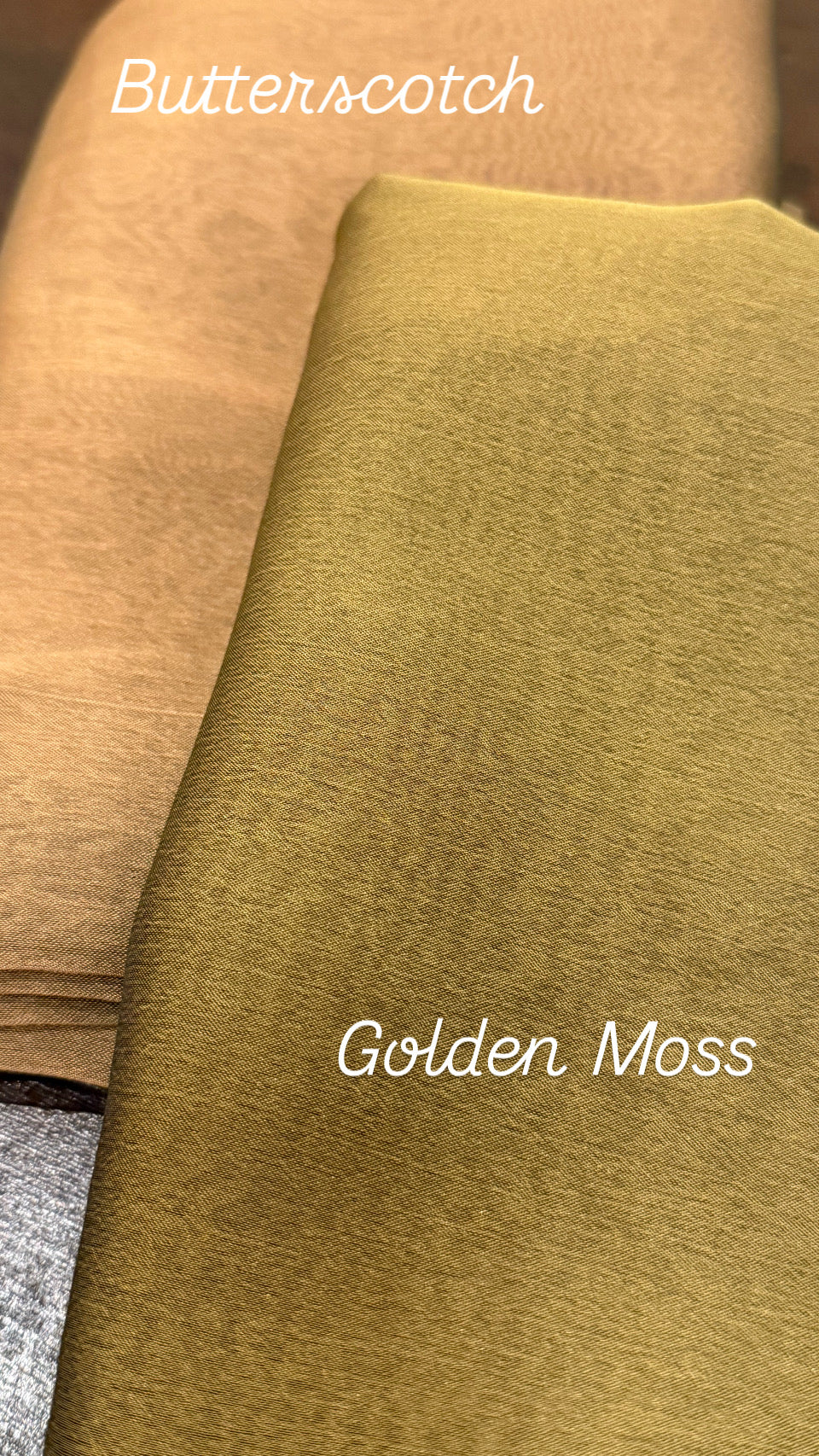 Iridescent Chiffon Hijab: Golden Moss