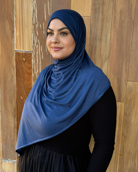 Jersey Hijab: Prussian Blue
