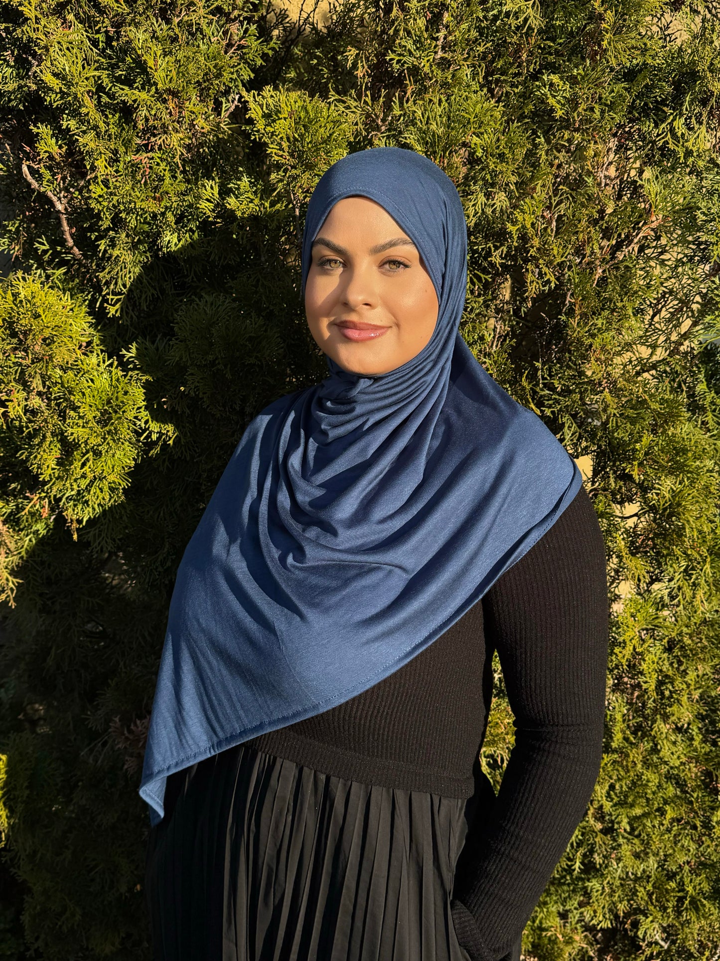 Jersey Hijab: Prussian Blue