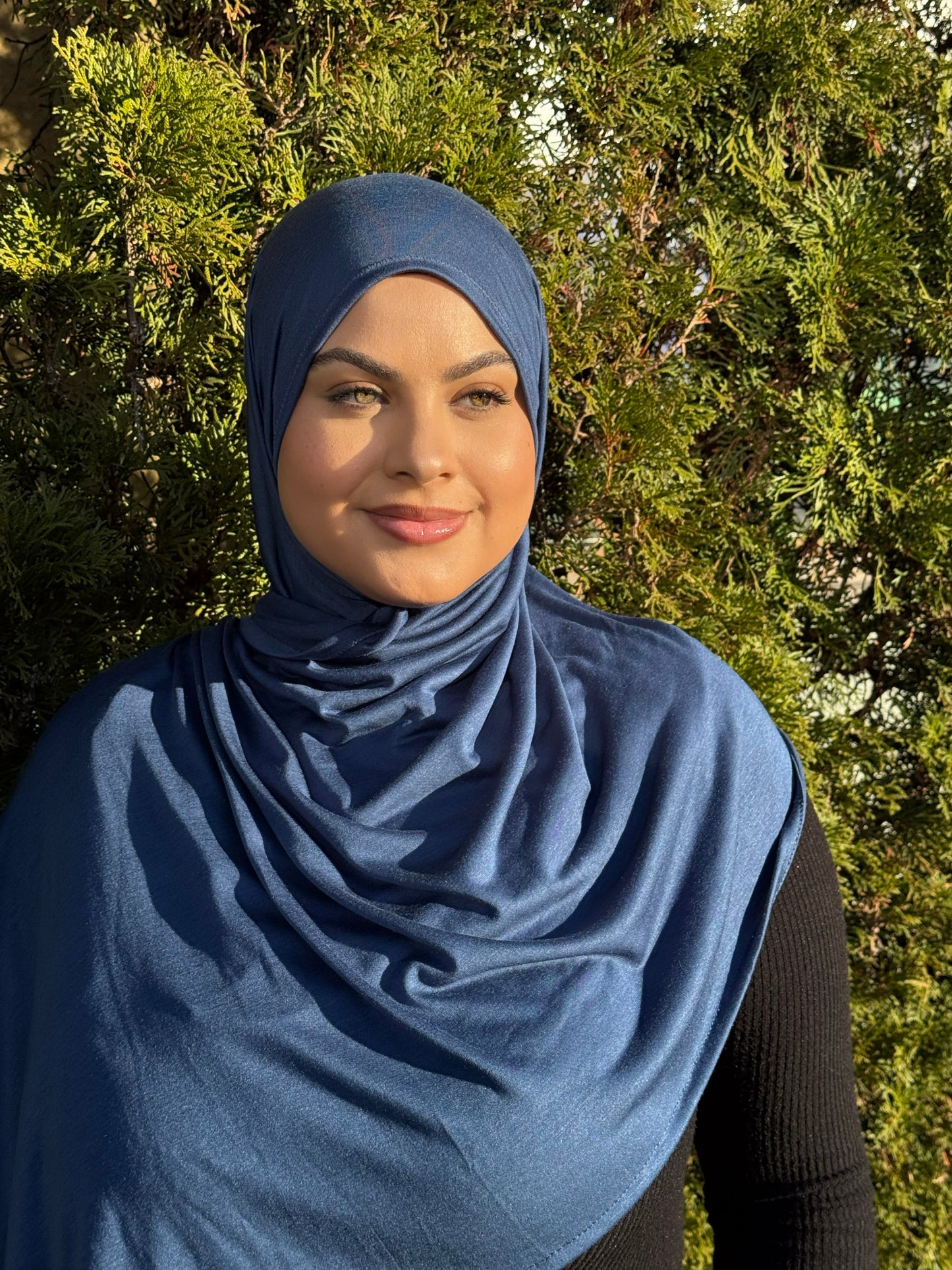 Jersey Hijab: Prussian Blue