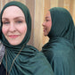 Performance Jersey Hijab: Forest Noir