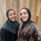 Performance Jersey Hijab: Forest Noir