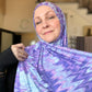 Jersey Hijab: Warped Lavender Zig Zag