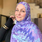 Jersey Hijab: Warped Lavender Zig Zag