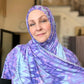 Jersey Hijab: Warped Lavender Zig Zag