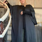 MC Satin Crinkle Bisht: Black Onyx