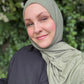 Jersey Hijab: Muted Olive