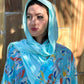 Signature MC Kimono: Sky Blue Fiery Marble