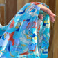 Signature MC Kimono: Sky Blue Fiery Marble