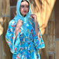 Signature MC Kimono: Sky Blue Fiery Marble