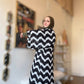 Signature MC Kimono: Statement Chevron Chiffon