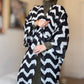Signature MC Kimono: Statement Chevron Chiffon