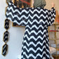 Signature MC Kimono: Statement Chevron Chiffon