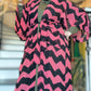 Signature MC Kimono: Pink Sherbet Zigzag