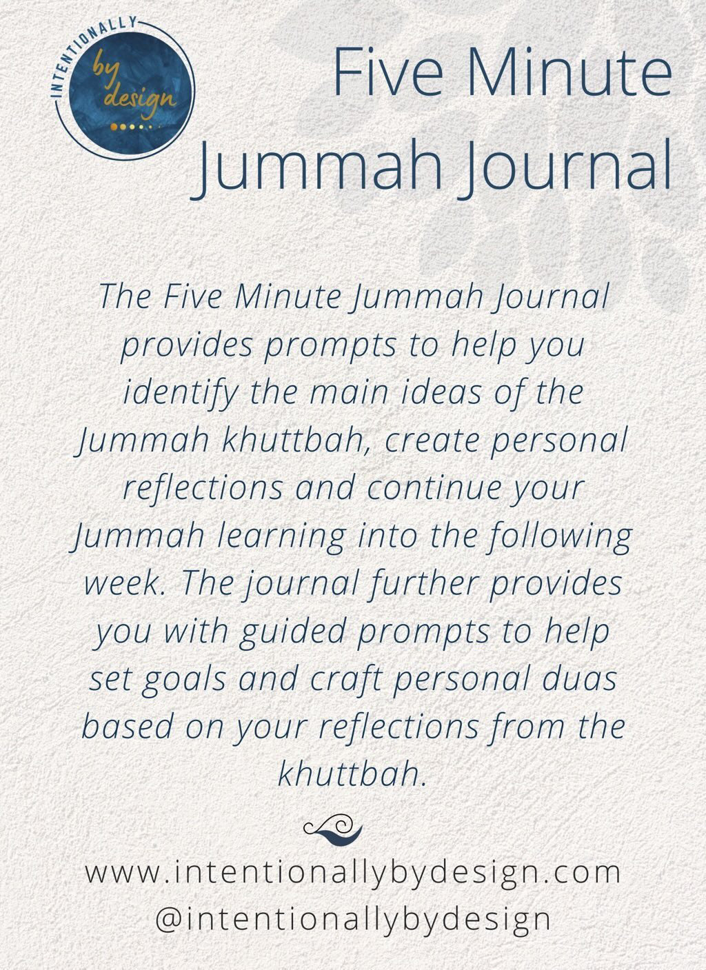 The Five Minute Jummah Journal