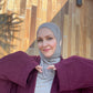 Nour Oversized Abaya - Burgundy Vino
