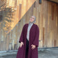 Nour Oversized Abaya - Burgundy Vino