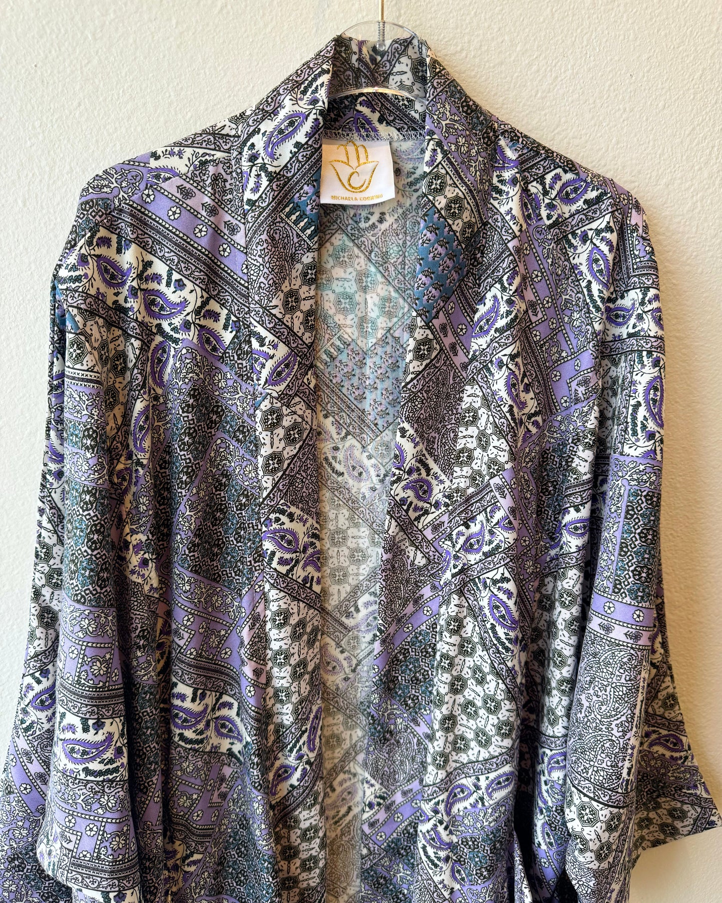 Pocket Anorak Abaya - Lavender Paisley Mosaic