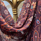 Chiffon Hijab: Deep Plum Paisley