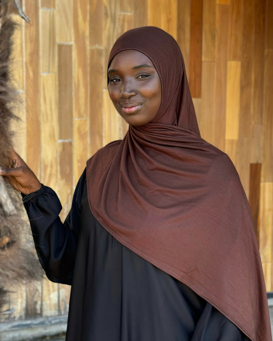 Jersey Hijab: Rich Espresso