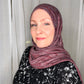 Performance Burnout Jersey Hijab: Burgundy Lace