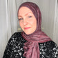Performance Burnout Jersey Hijab: Burgundy Lace
