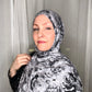 Printed Jersey Hijab: Vixen Cold Roses
