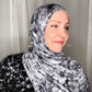 Printed Jersey Hijab: Vixen Cold Roses