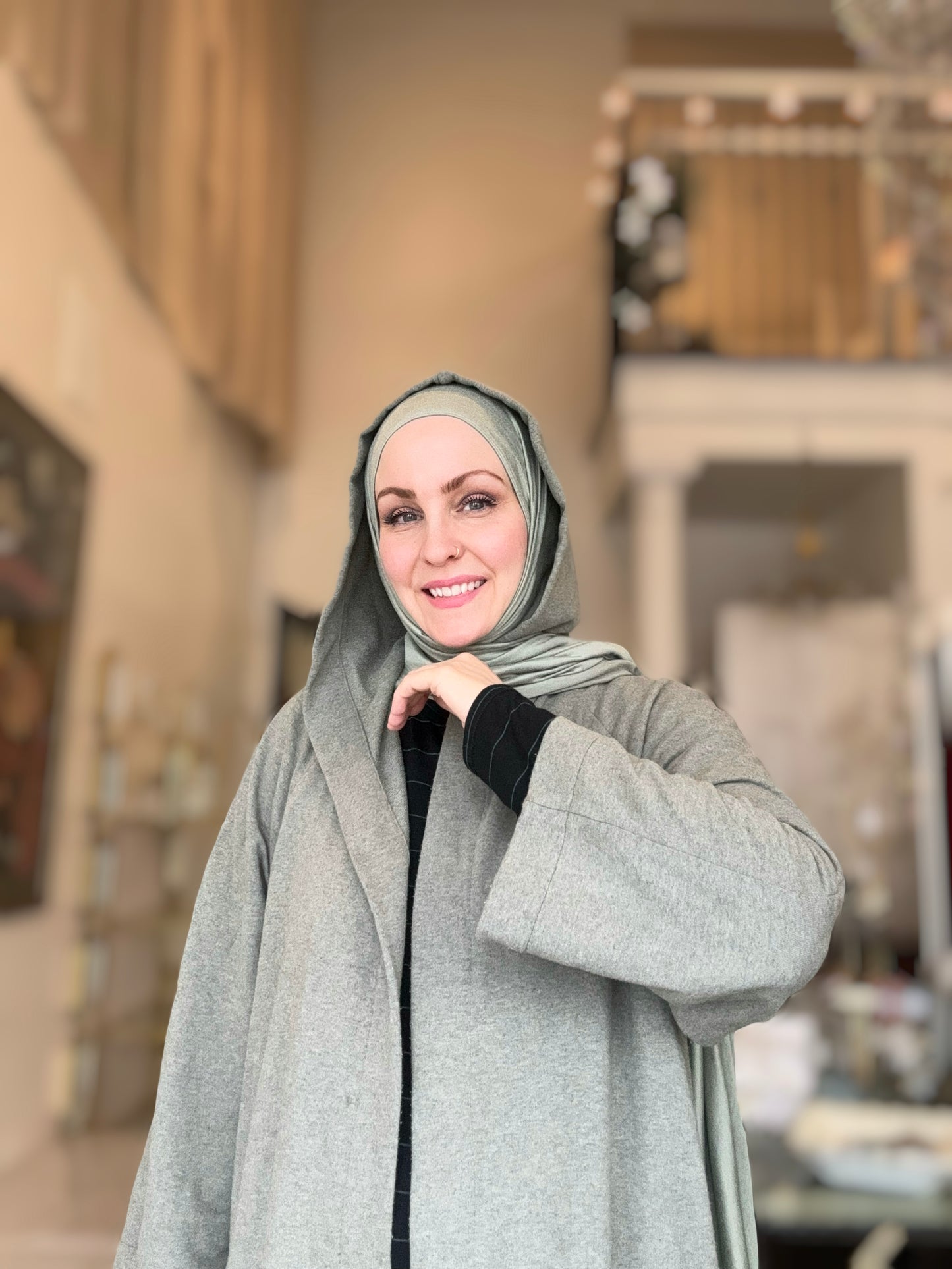 Laila Oversized Hooded Cardigan - Sage