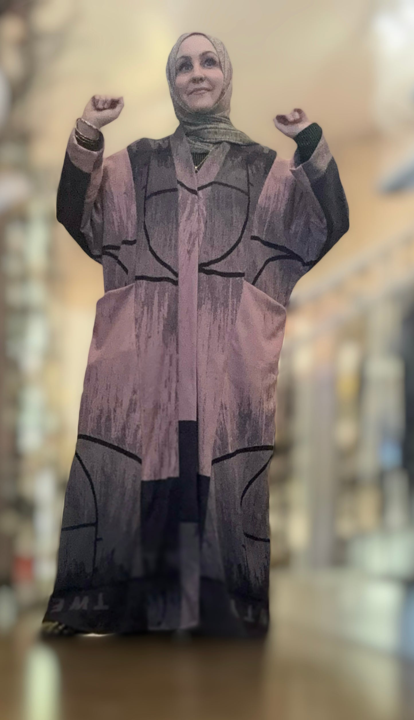 Pocket Anorak Sweater Abaya - Courtside